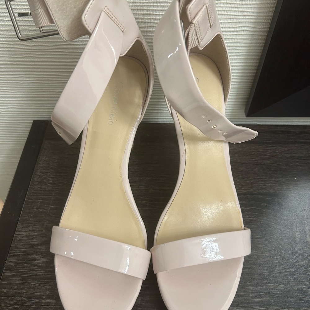 Calvin Klein Collection Blush Patent Leather Heels